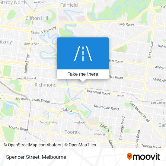 Spencer Street map