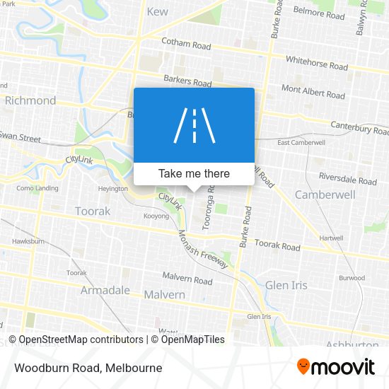 Woodburn Road map