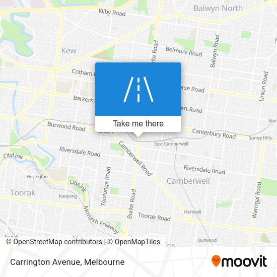 Carrington Avenue map