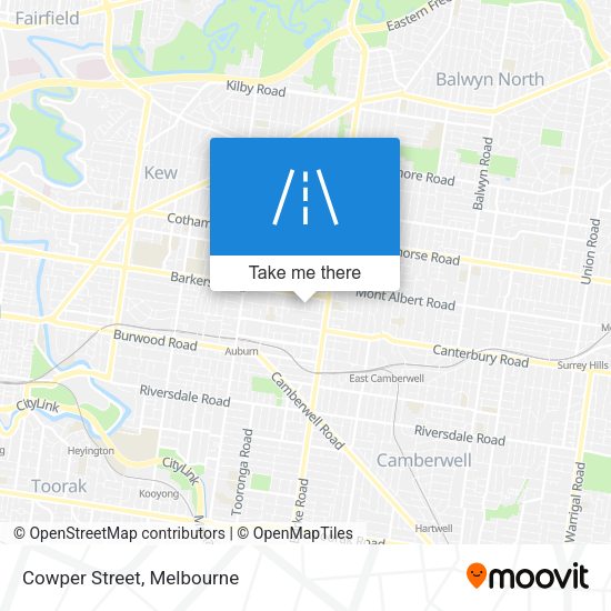 Cowper Street map