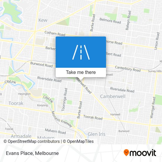 Evans Place map