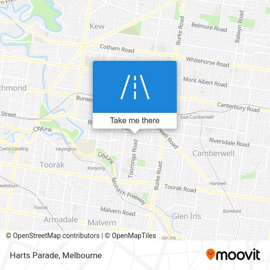 Harts Parade map