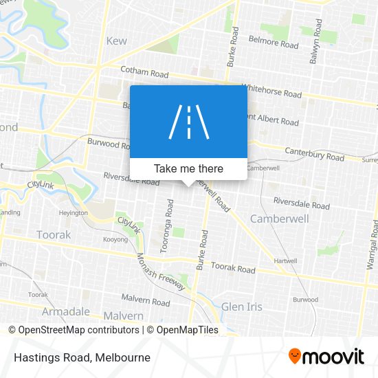 Hastings Road map
