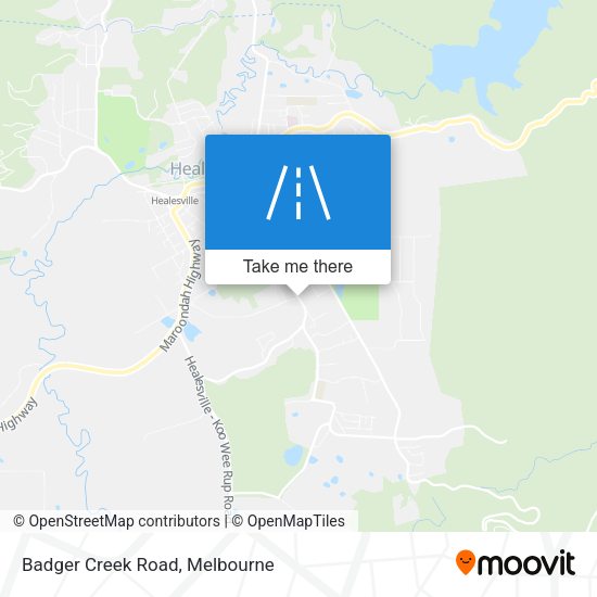 Badger Creek Road map