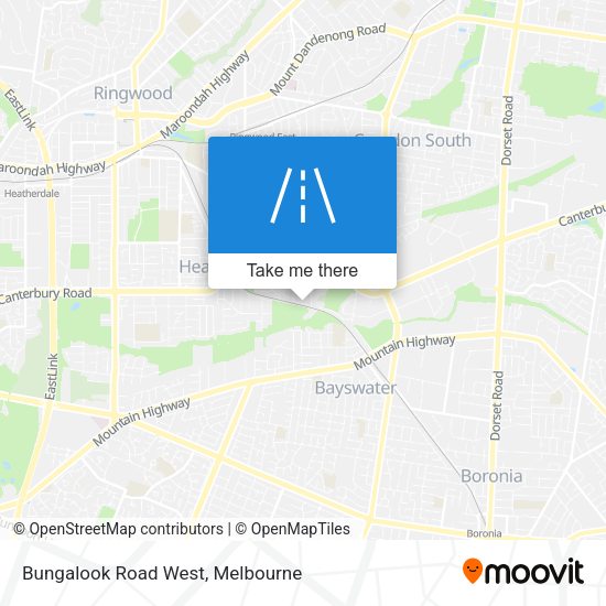 Bungalook Road West map