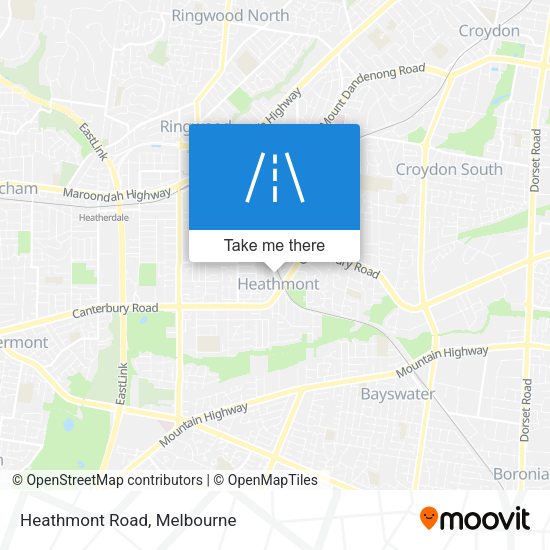 Heathmont Road map