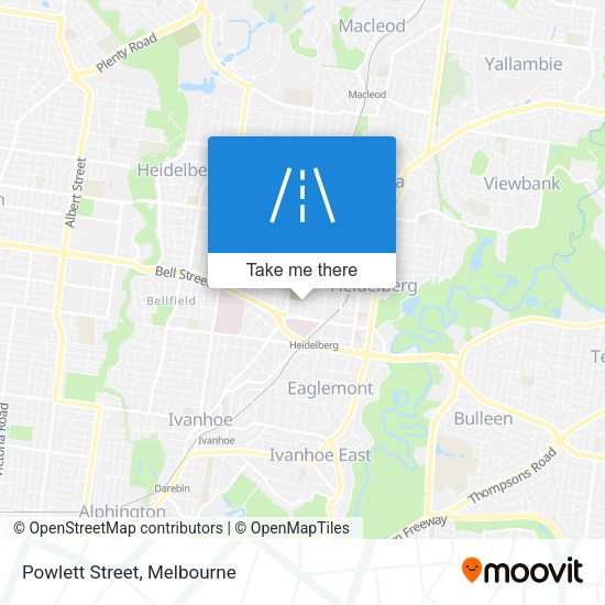 Powlett Street map