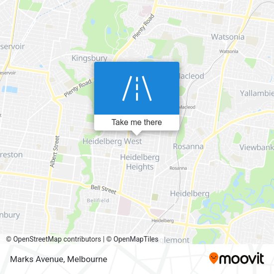 Marks Avenue map