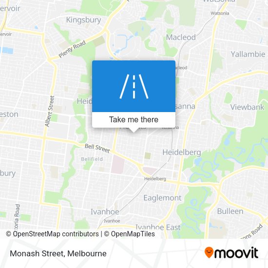 Monash Street map