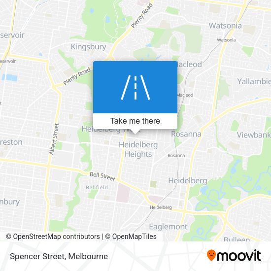 Spencer Street map
