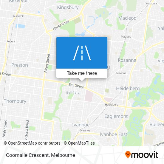 Coomalie Crescent map