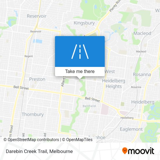 Darebin Creek Trail map