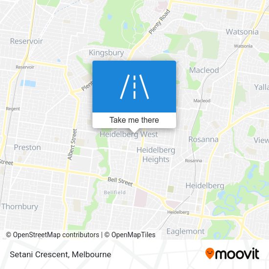 Setani Crescent map