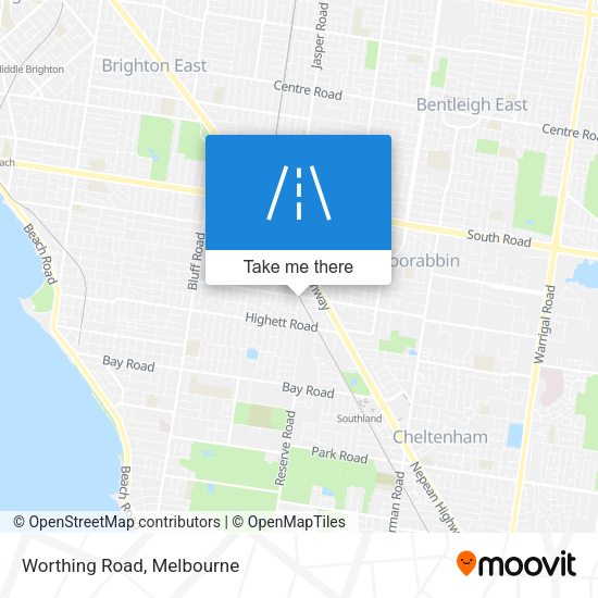 Worthing Road map