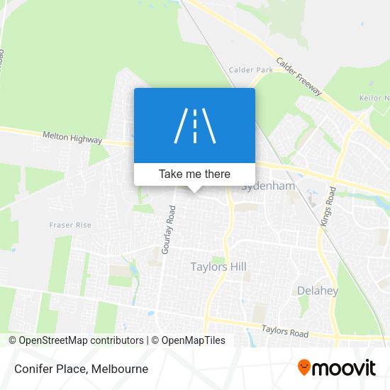 Conifer Place map