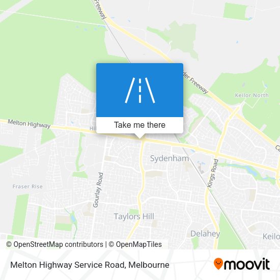 Melton Highway Service Road map