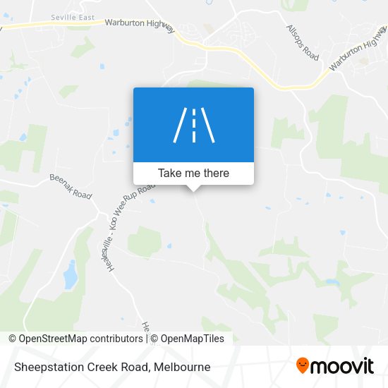 Sheepstation Creek Road map
