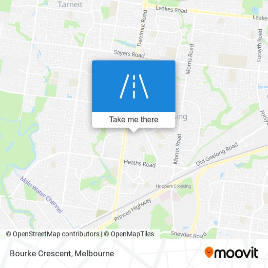 Mapa Bourke Crescent