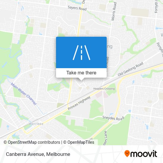 Canberra Avenue map