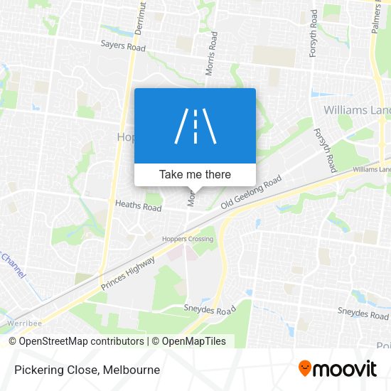 Pickering Close map