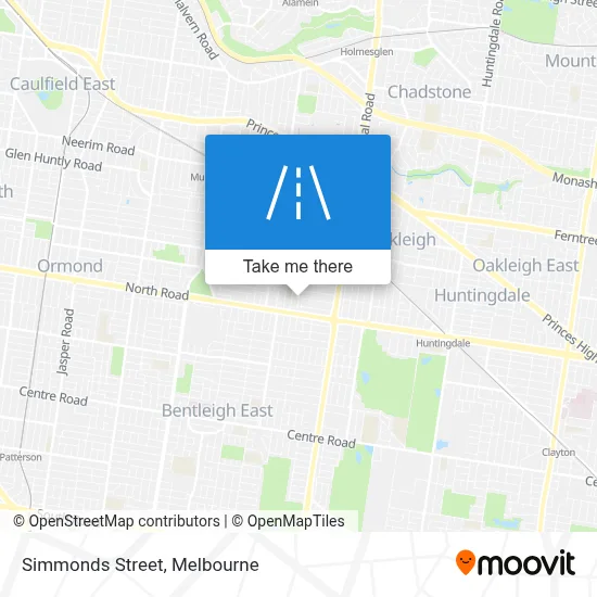 Mapa Simmonds Street
