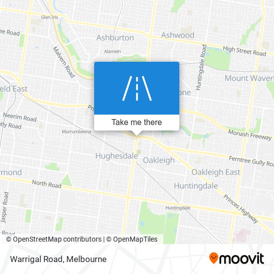 Mapa Warrigal Road