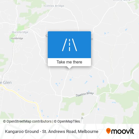 Kangaroo Ground - St. Andrews Road map