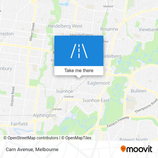 Carn Avenue map