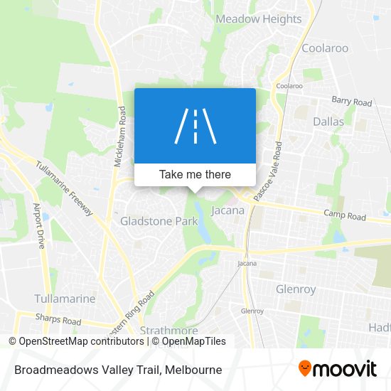 Broadmeadows Valley Trail map