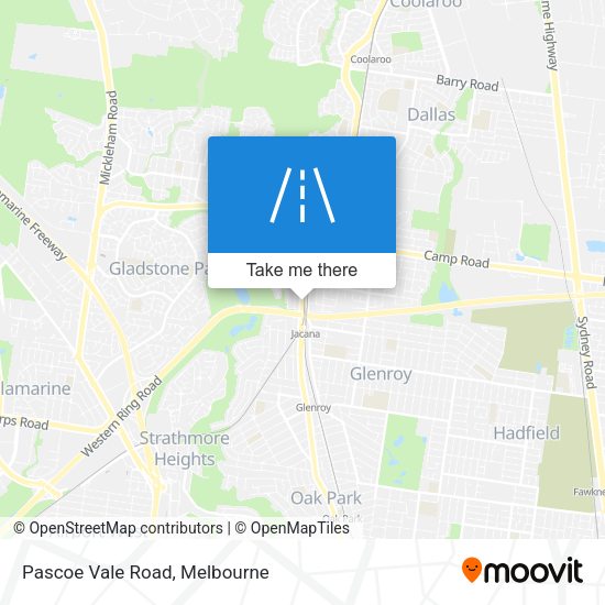 Pascoe Vale Road map