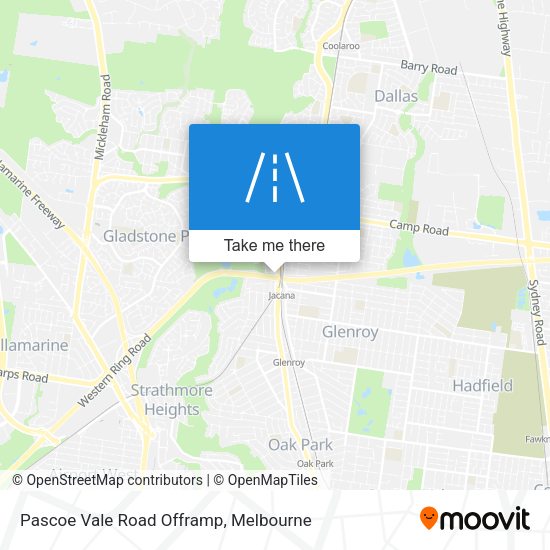 Pascoe Vale Road Offramp map