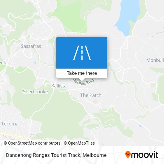 Dandenong Ranges Tourist Track map