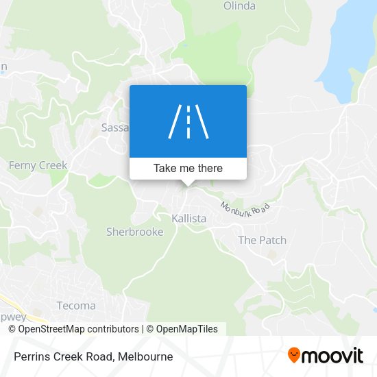 Perrins Creek Road map