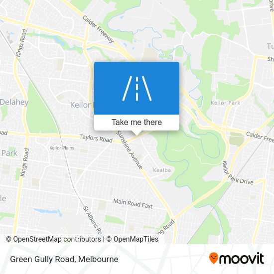 Green Gully Road map