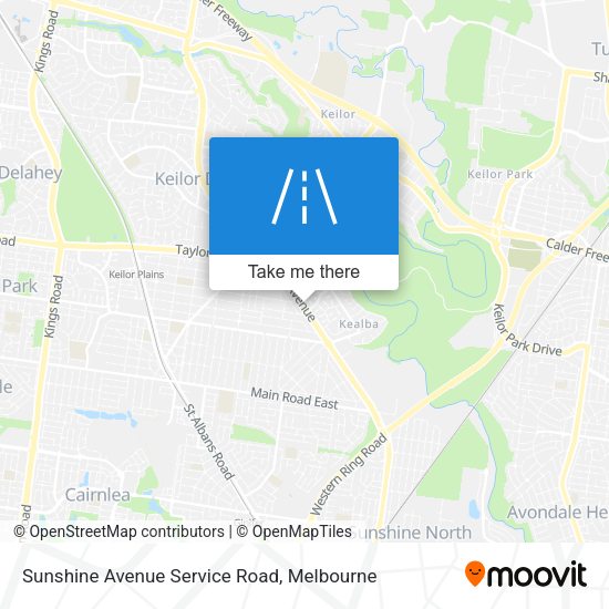 Sunshine Avenue Service Road map