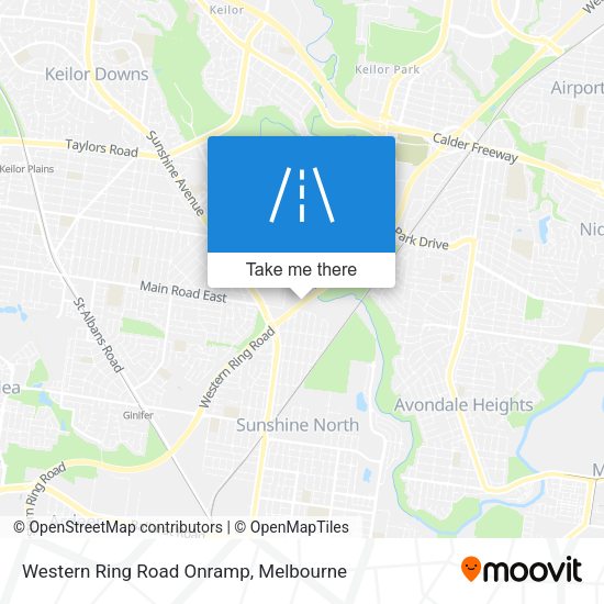 Western Ring Road Onramp map