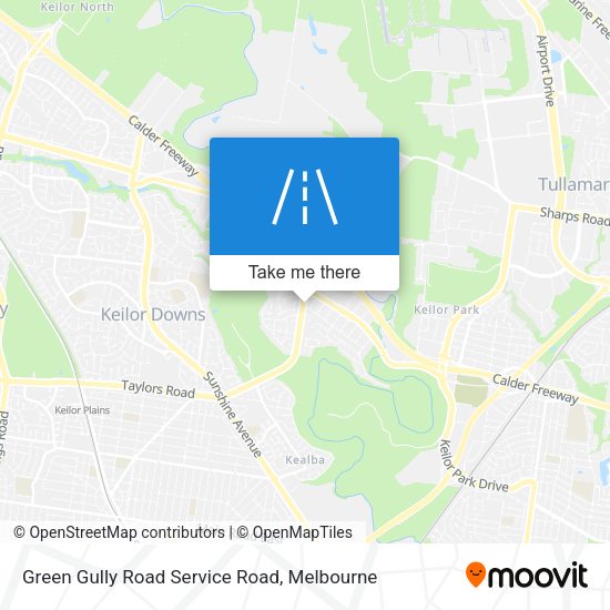 Green Gully Road Service Road map