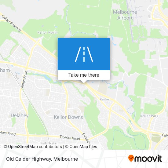 Old Calder Highway map