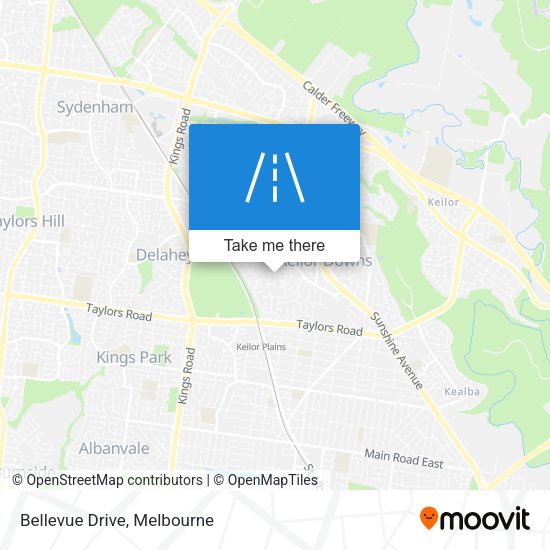 Bellevue Drive map