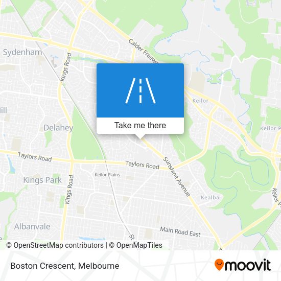 Boston Crescent map