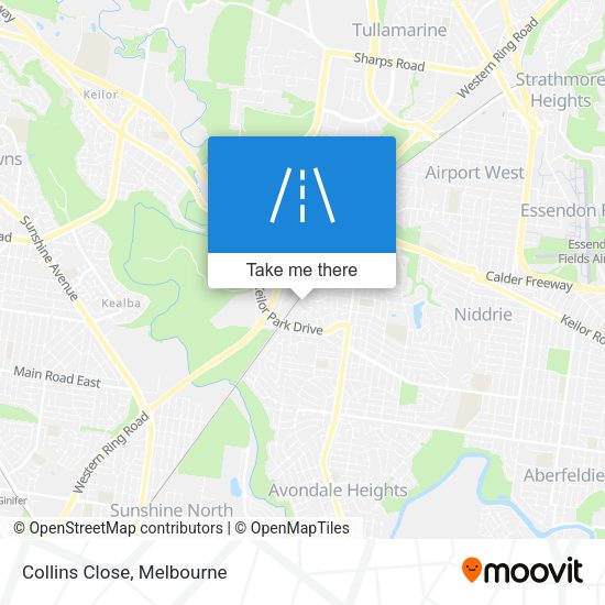 Collins Close map