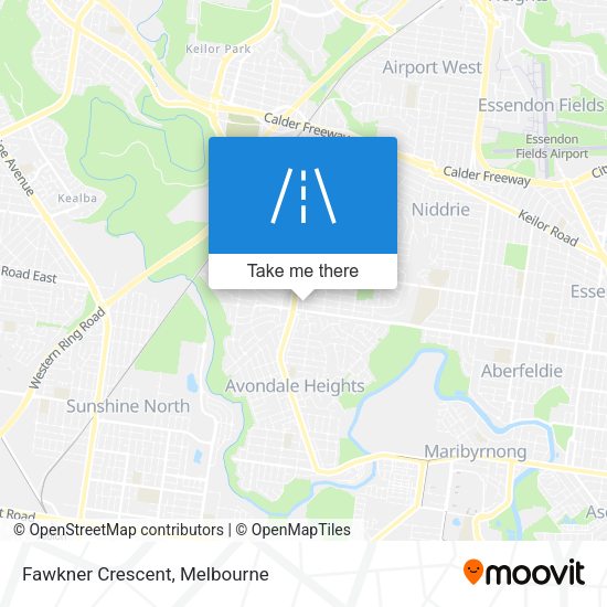 Fawkner Crescent map