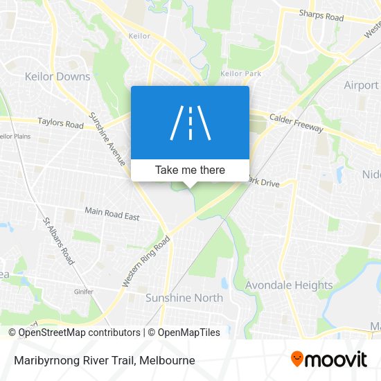 Maribyrnong River Trail map