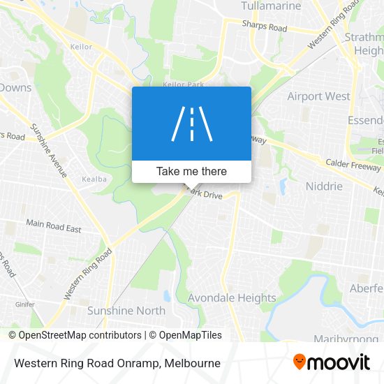 Western Ring Road Onramp map