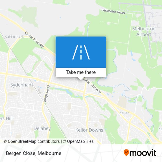 Bergen Close map