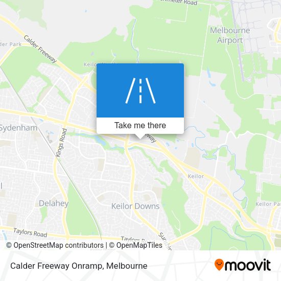 Calder Freeway Onramp map