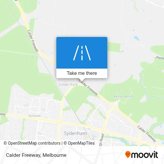 Mapa Calder Freeway