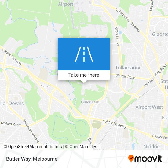 Butler Way map