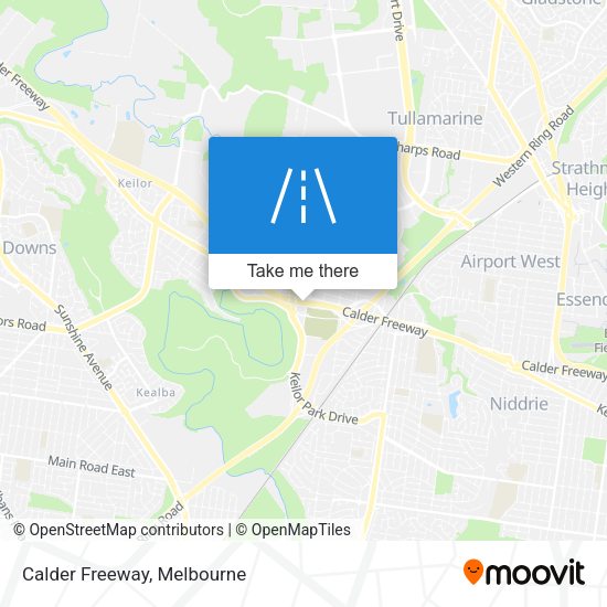Calder Freeway map