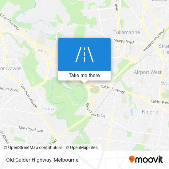 Old Calder Highway map